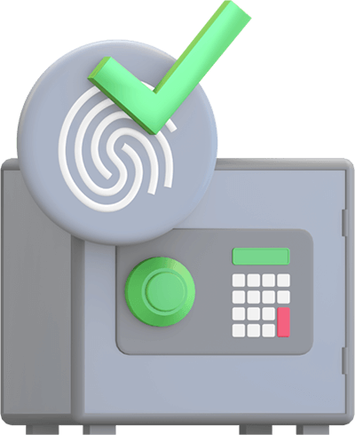 Secure vault with biometric fingerprint authentication